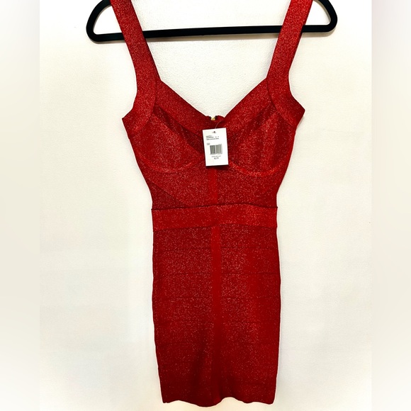 Guess - Farica Bandage Dress in red. XS - Picture 3 of 6